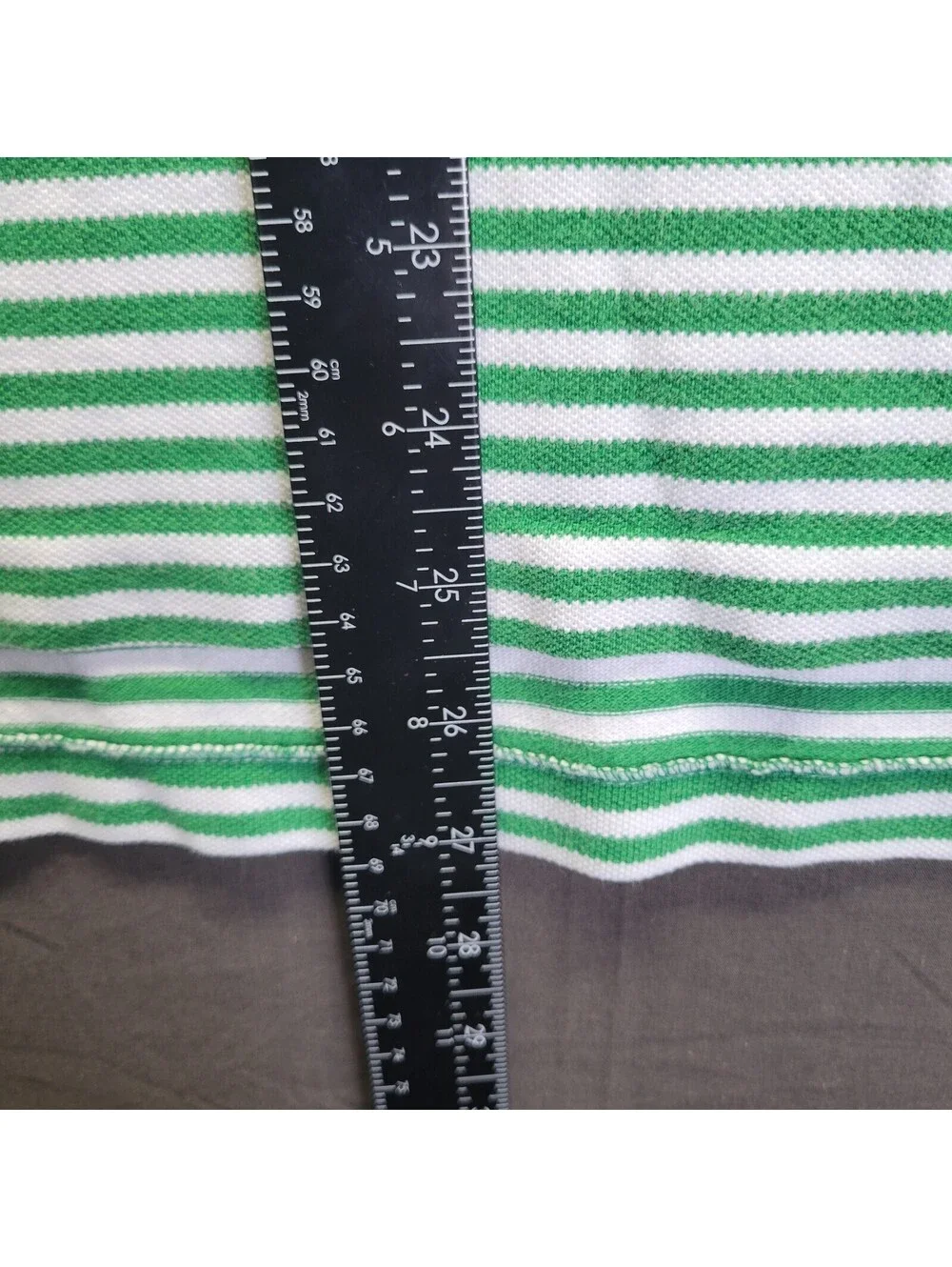 Vintage Polo Ralph Lauren Stripped Green & White Men’s Purple Pony Sz M